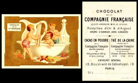 chocolate de la compagnie francaise cherubs bath