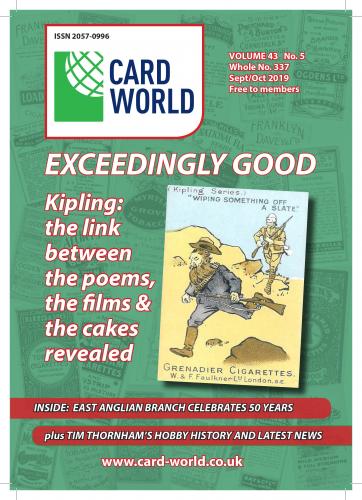 Cover of Card World magazine issue 337, Sep/Oct 2019