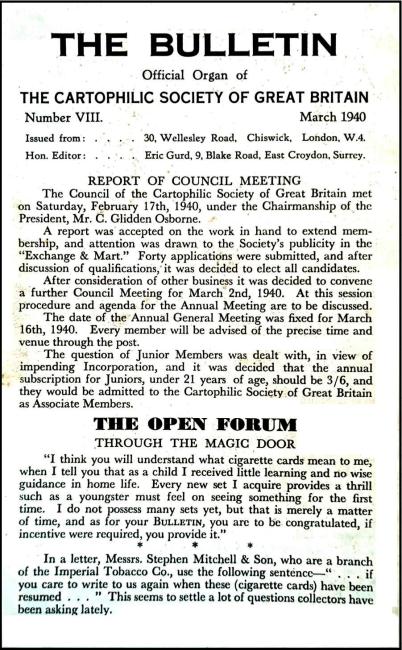 Bulletin 8 March 1940